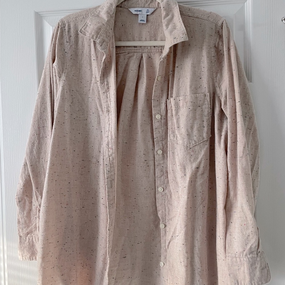 Khaki Button Up Old Navy Shirt
